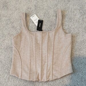 Express Beige Contour Top